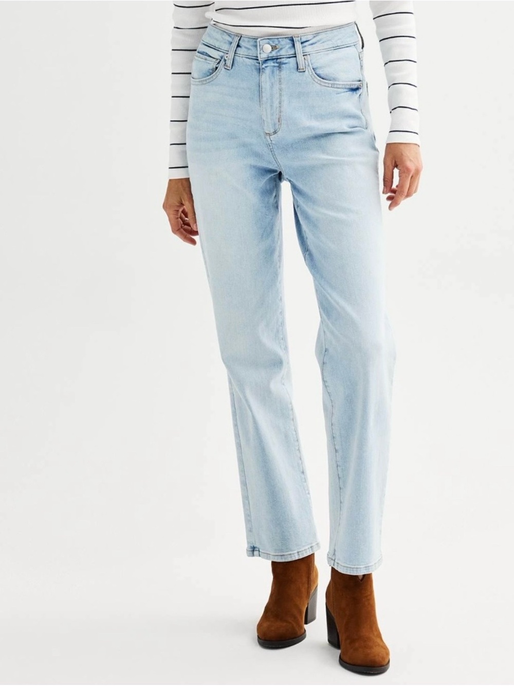 Sonoma Light Blue High Rise Straight Jeans